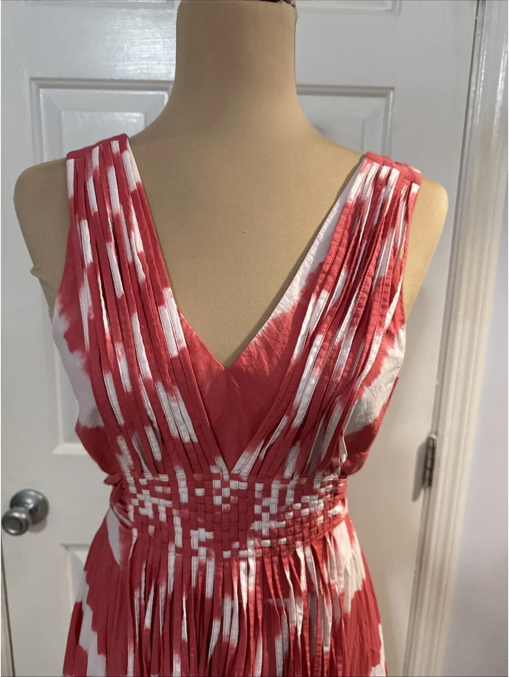 Sundance Island Rhythms Tie Dye Sleeveless V Neck Sundress Dress Size 6